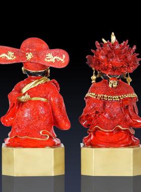 纯黄铜新婚家居创意中式摆件结婚送礼佳品家居客厅中式桌面摆件