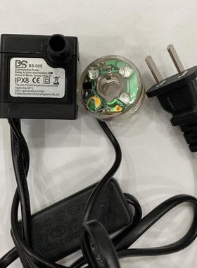 假山流水造景造雾器加湿雾化器鱼缸潜水泵循环水系抽水泵水景配件