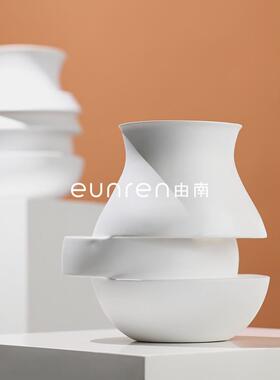 现错代北欧层极简叠位花瓶客厅插花干花器摆件UJP样板房软家居装