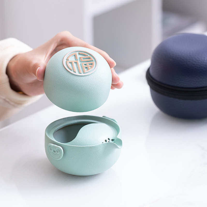 粗陶便携式旅行茶具小套装户外简约快客杯一壶一杯随身泡茶壶茶杯,淘宝优惠券,粉丝福利购,淘宝优惠卷