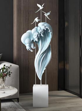 奢客厅大落地摆件家居品沙发zls48797型轻电视柜旁边办公室饰开业