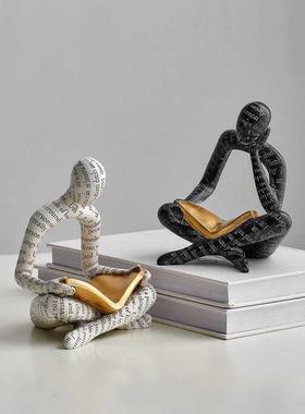 抽象艺术人物摆件现代简约电视柜酒柜客厅家居软装饰品样板间万百