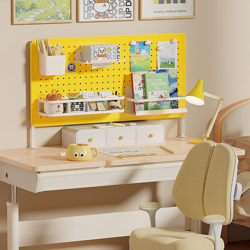 Desktop hole plate storage shelf without punching for children's study desk writing storage metal clip vertical magnetic bookshelf
