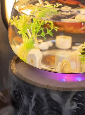 创意鱼缸流水摆件循环水客厅玄关电视柜桌面家居饰品招财开业礼品