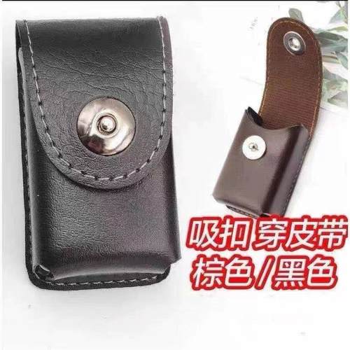 折叠老花眼镜盒老化镜盒老花镜盒子皮质老人别在皮带上便携送父母 - 图3