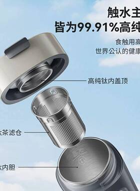 摩动纯钛水壶可携式小型迷你烧水杯旅行出差恒温电热烧水杯养生杯