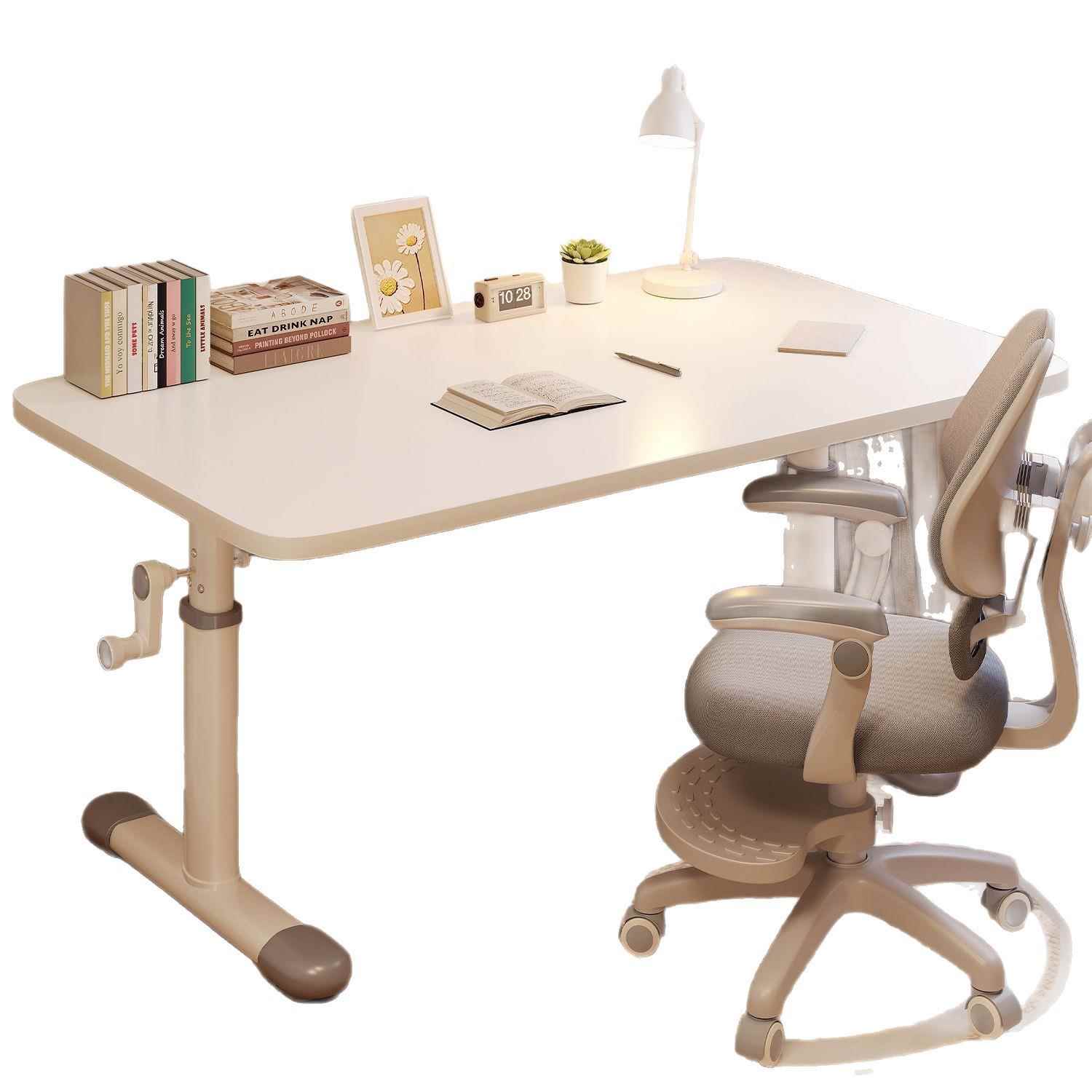 Lift set children's study desk study room simple dormitory manual thickened table and chair home computer desk table