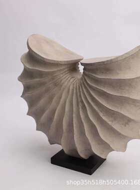 简约样现代树脂半月摆件0040房间售楼板处电视柜装饰品艺术摆软件