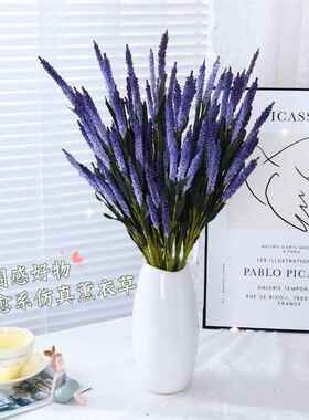 ins薰衣紫色仿真花花束客居MKL厅饰家饰品餐桌装摆草件假花花束卧