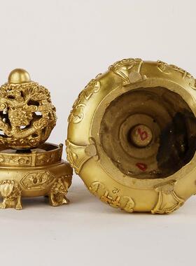 全铜九转乾坤鼎摆件九龙戏珠鼎时来运转旋转客厅家居办公室工艺品