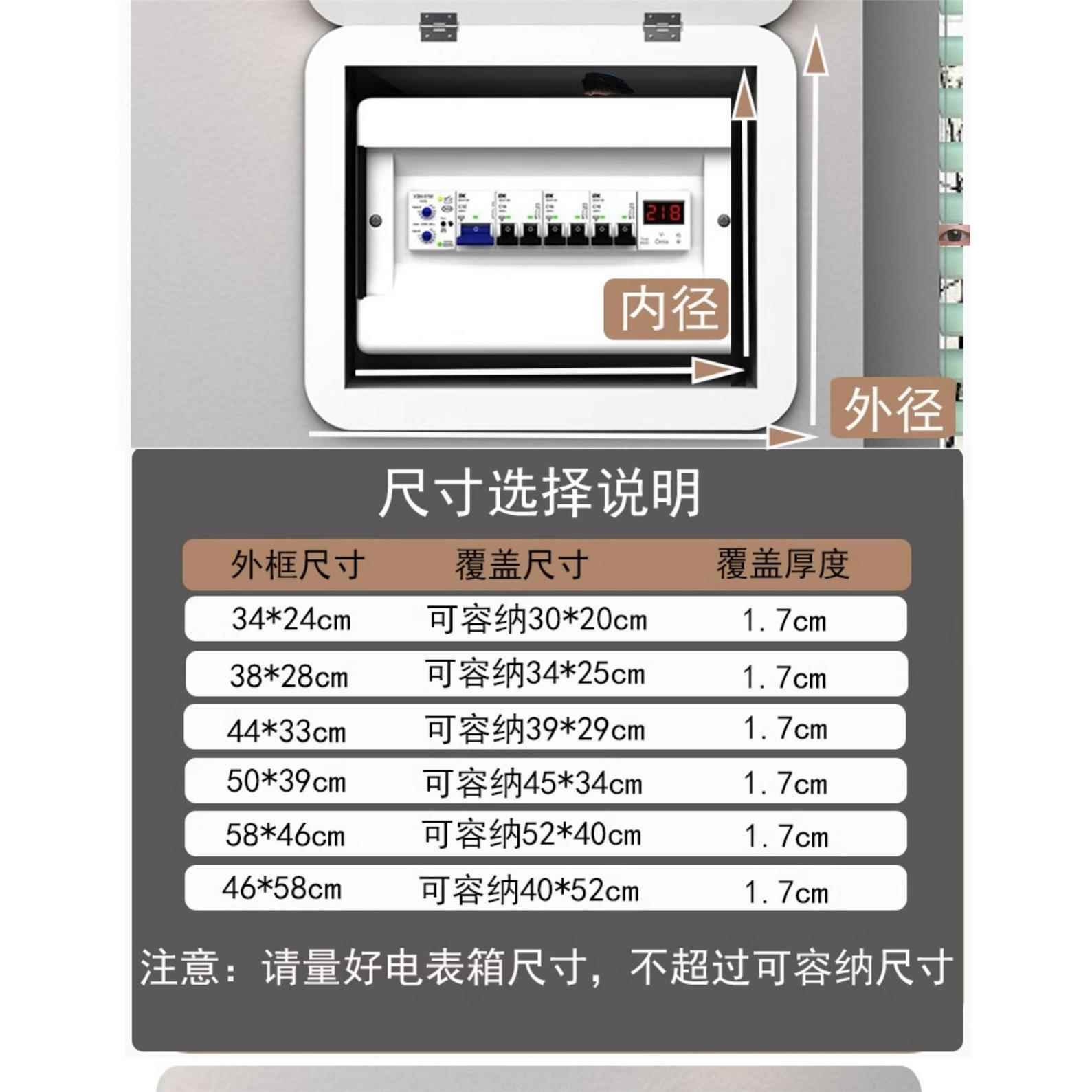 电表箱遮挡神器竖款装饰画多媒体弱电箱客厅挂画电闸配电箱网线盒-图2