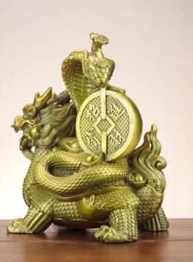 杨铜记铜玄武铜金钱玄武四大神兽玄武家居办公室铜玄武摆件