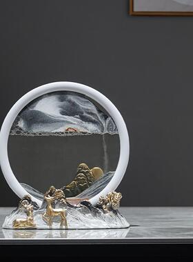 创意流沙绘画沙漏装饰品家居配件电视柜客厅酒柜入口装饰办公室陈