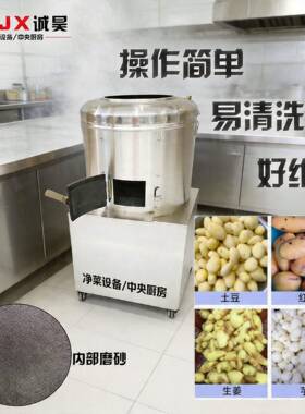 商用根茎清洗设备红薯芋头生姜莲藕去泥脱皮设备不锈钢土豆去皮机