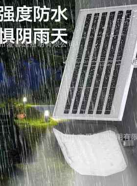 新款太阳能投光灯户外庭院灯天黑自动亮人体感应路灯直销