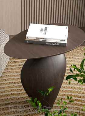 新款厅由居 创意师边几客样板间术设计艺侘寂风沙发角几摆件艺鹅