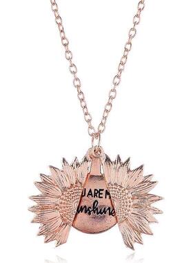 -chrysanthemum you are my sunshin necklace sun flower pendan