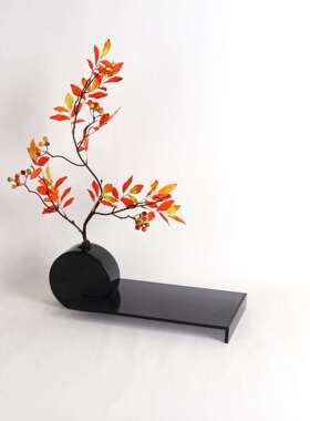 现代新中式大理石亚几克力托摆件办公室茶MC-TY-54样版房盘售楼处