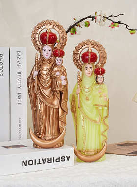 厂家直销新款复古风欧式西方人物摆件手托圣婴塑料工艺品创意礼品