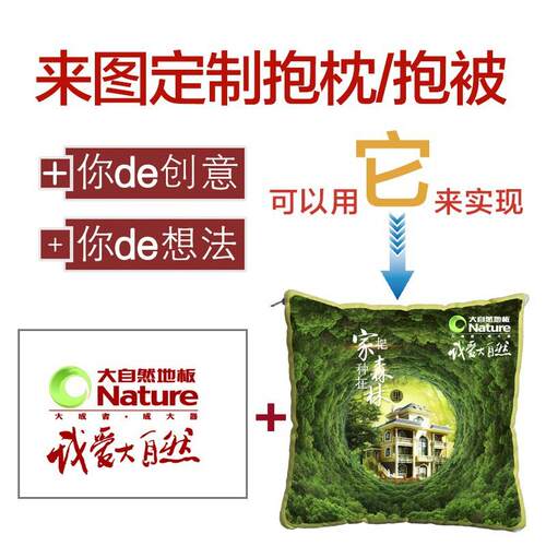 多功能抱枕被子两用可印logo定制图案企业礼品抱枕被订制异形靠枕 - 图3