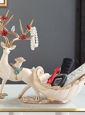 乔迁新房子招财鹿玄关收纳家居装饰品入户进门口鞋柜放钥匙的摆件