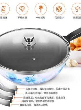 电炒锅家用多功能电炒菜炒锅一体式电锅电用不沾锅宿舍插电电炒埚