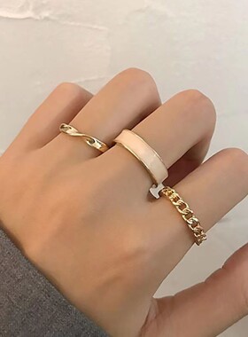 ins戒指个性嘻哈朋克开口指环