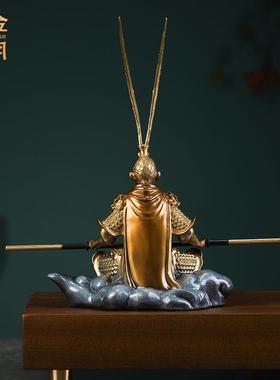 铜金岁月车载悟空汽车铜摆件齐天大圣孙悟空汽车内饰车载铜工艺品