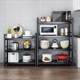 4-layer storage rack 3 storage floor-standing multi-layer microwave oven rack kitchen supplies household complete pot rack with fence rack