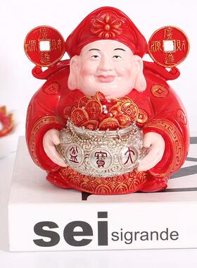 公司店铺开业财神摆件新店前台财神爷财神像招财小摆件桌面装饰