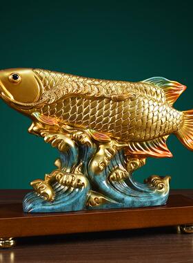 GY125金龙家鱼装饰品厅玄居关乔迁新居开业客摆件办公室