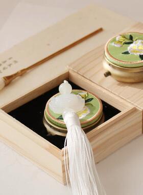 二苏旧局自然茉莉香清新花茶香膏固体香水涂抹淡香体清雅脱俗礼盒