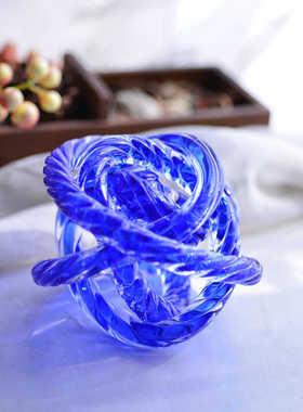 简约时尚家居玻璃麻团装饰玻璃 创意彩色玻璃摆件工艺品包邮礼品