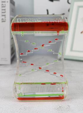 sy08双排油漏液体滑梯沙漏计时器摆件地摊圣诞节学生儿童创意礼品