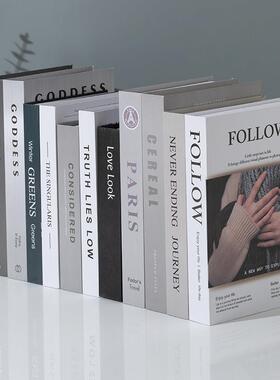 北欧假书装饰摆件轻奢ins风仿真书饰品书摄影摆设拍照道具书模型