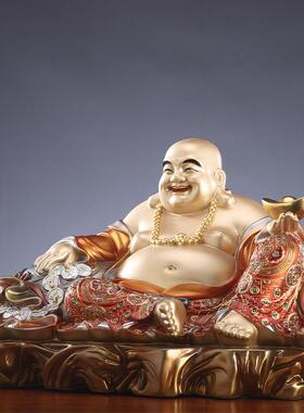 铜雕弥勒佛像客厅笑佛饰未来佛宽身大肚弥勒佛布袋和尚