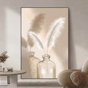 橙舍的画现代简约客厅装饰画轻奢羽毛光影沙发背景墙挂画北欧入户