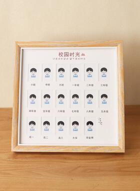 儿童校园校园时光DIY亲子装饰画