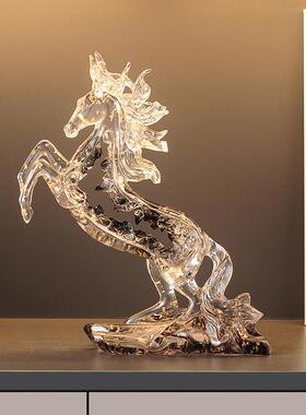 轻奢玄关马摆件家居客厅办公室马到成功招财装饰店铺乔迁开 业礼