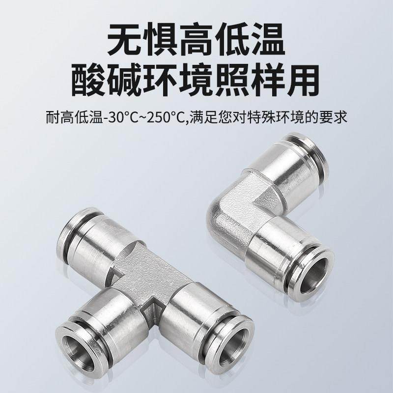 304不锈钢气动快速接头PU8直通隔板PM弯头PV三通PE/Y变径气管快插,淘宝优惠券,粉丝福利购,淘宝优惠卷