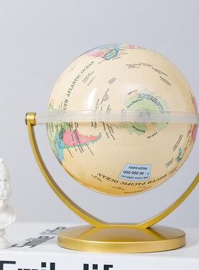 简约地球仪摆件学生家居客厅酒柜装饰品北欧办公书桌面小摆饰