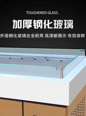 冰台海鲜菜品烤漆不锈钢商用展示柜自助餐鱼肉冷冻柜点菜柜保鲜柜