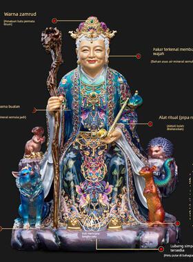 纯铜黑妈妈真身像铜像奶奶神像摆件铁刹山黑老太太黑妈妈高端黄铜