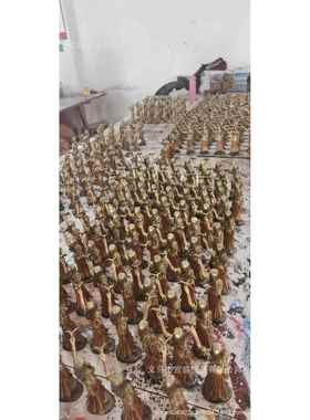 新款 女神仿铜雕像猫鼠门把鬼头杯 树脂工艺品 居家摆件装饰