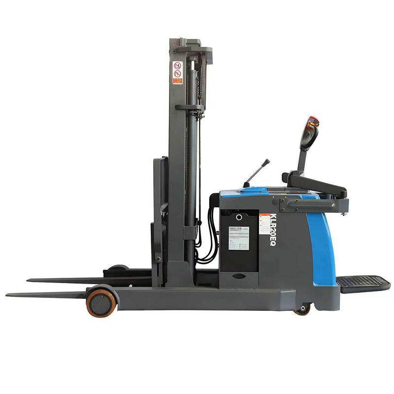 KLR-E forklift high-lift storage forklift efficient electric stacker pedal standing reach forklift