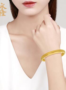 正品厚铸999足金古法传承金包银黄金子妈实妈款首心手镯镯女饰大