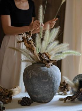 天然原木树根摆件枯木根雕手工艺术装饰品禅意插花微景观造景摆设