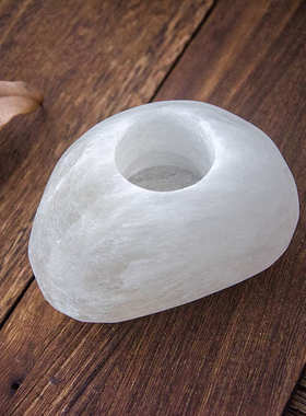 香薰工艺品烛台光源酒吧家居鹅卵石餐厅新款创意烛台石膏温馨矿石