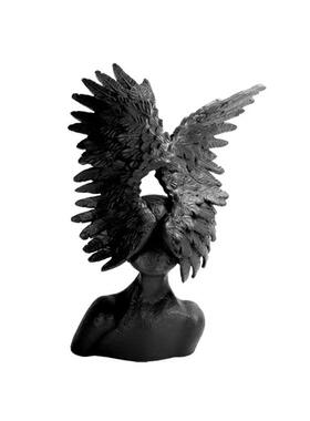 塑现代北欧售抽象天使翅膀人雕摆件样板KLA房楼部客厅玄关创意装