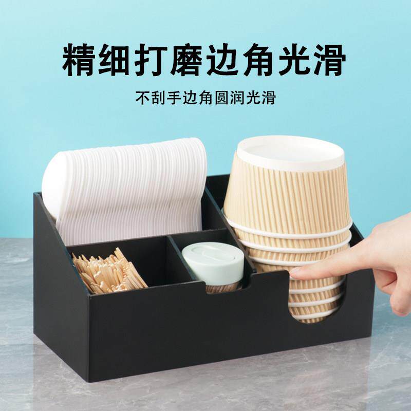 Disposable paper cup holder cup holder catering restaurant hot pot paper bowl toothpick spoon chopsticks straw storage box commercial